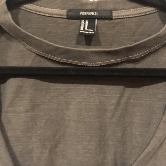 Flying high 1988 new w tags t shirt cut out distressed forever 21 vintage gray - Picture 4 of 6